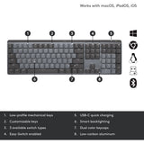 Logitech mx mechanical toetsenbord (zwart, us-international lay-out (qwerty), 100%, bluetooth) - afbeelding 6