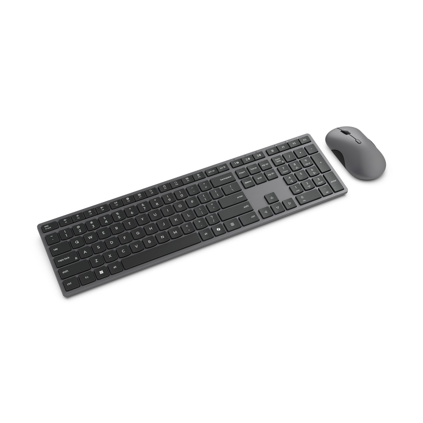 Lenovo 700 modern multi-device wireless combo desktopset (grijs, us lay-out (qwerty), 100%, 4000 dpi, 2.4 ghz, bt 5.3, usb-a)