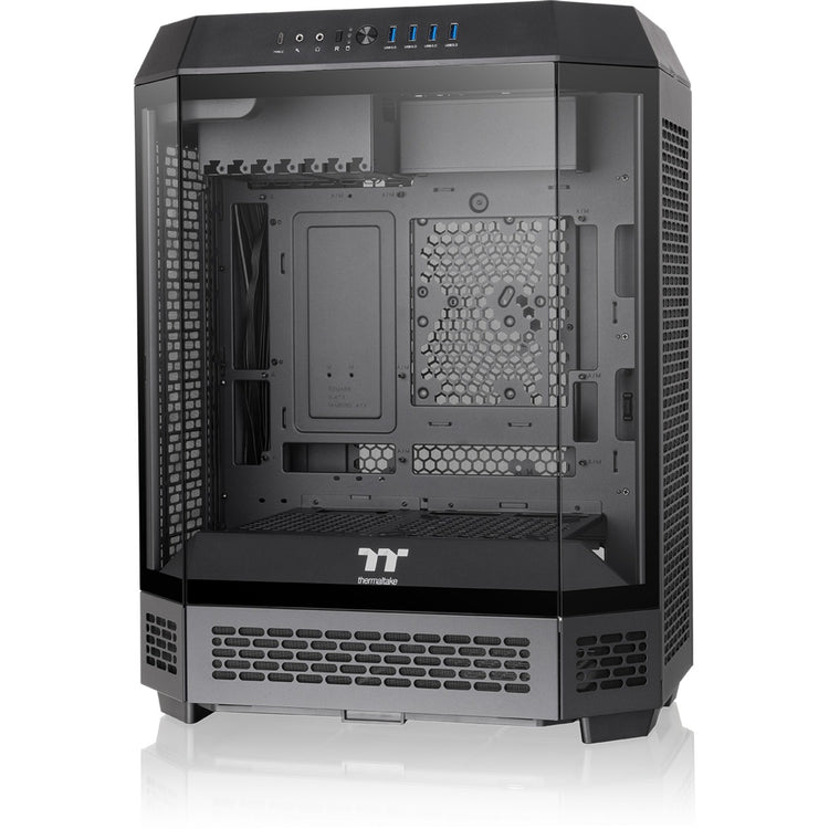 Thermaltake the tower 600 midi tower behuizing (zwart | 4x usb-a | 1x usb-c | tempered glass)