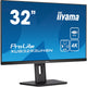Iiyama prolite xub3293uhsn-b5 31.5 4k uhd monitor (zwart, hdmi, displayport, 2x usb-a, usb-c, rj-45)