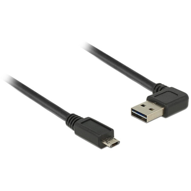 Delock easy-usb-a 2.0 male > easy-usb micro-usb-b 2.0 male kabel (zwart, 1 meter)