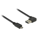 Delock easy-usb-a 2.0 male > easy-usb micro-usb-b 2.0 male kabel (zwart, 1 meter) - afbeelding 2