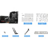 Msi pro b650-s wifi socket am5 moederbord (zwart, raid, 2.5 gbe-lan, wi-fi 6e, bt, sound, atx)