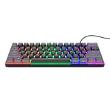 Trust gxt 867 acira 60% mini mechanisch gaming toetsenbord (zwart, us lay-out (qwerty), outemu red, 60%, rgb) - afbeelding 2