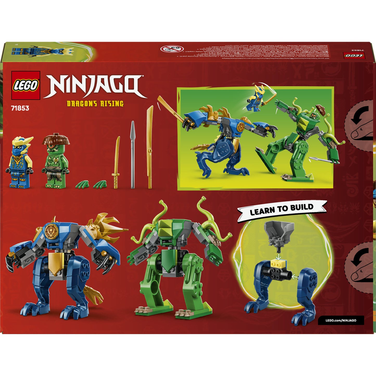 Lego ® ninjago® - jay's drakenmechastrijd - speelgoedmecha - speelset met 2 minifiguren - 71853