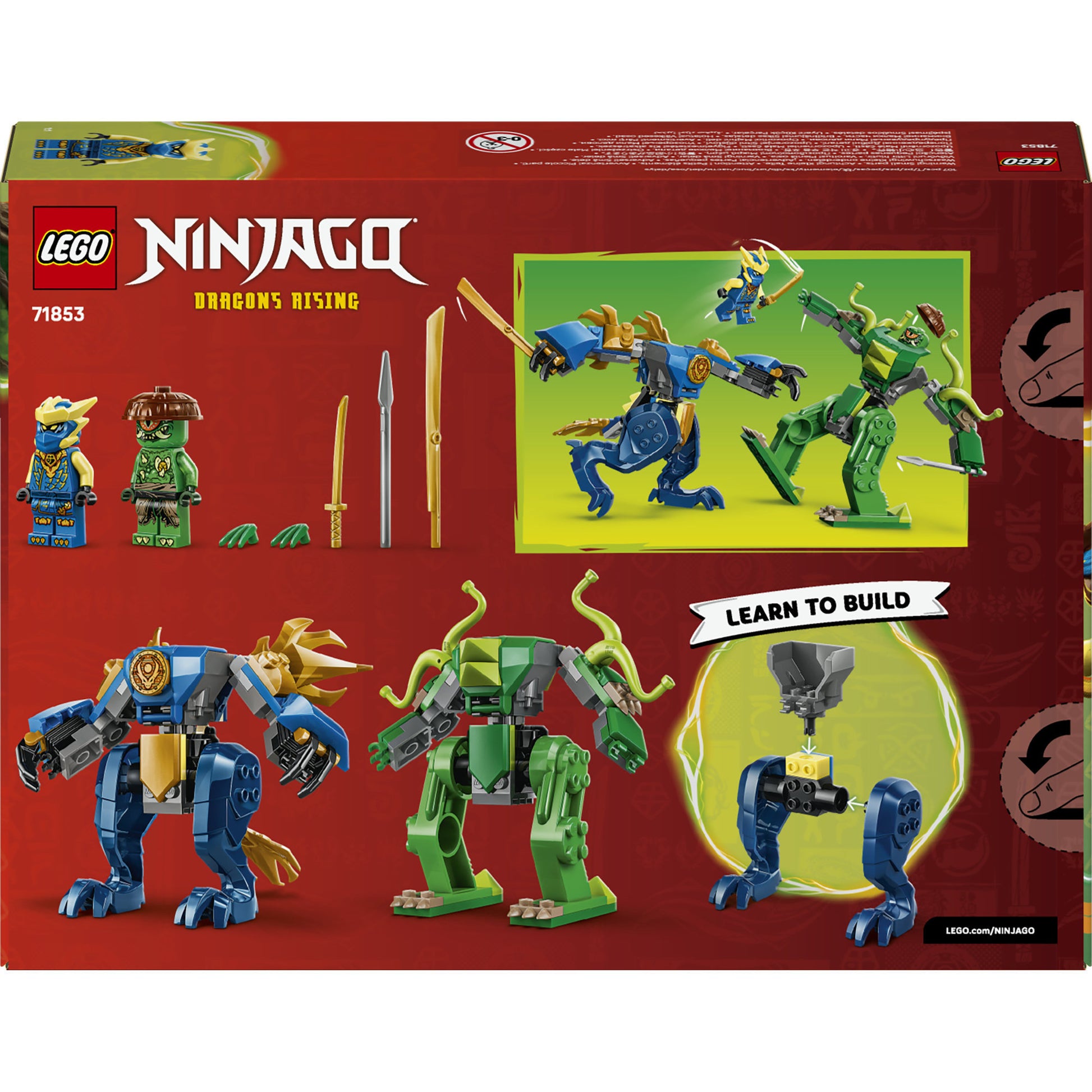 Lego ® ninjago® - jay's drakenmechastrijd - speelgoedmecha - speelset met 2 minifiguren - 71853