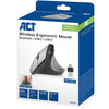 Act connectivity draadloze ergonomische muis met bluetooth en usb-c usb-a (zilver zwart, 1000 - 2400 dpi)