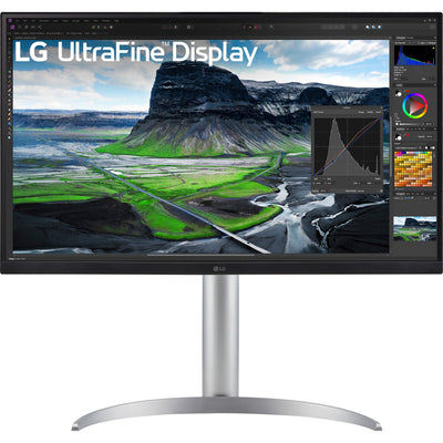 Lg ultrafine 27uq850v-w 27 4k ultra hd monitor (wit zilver, 1x displayport, 2x hdmi, 1x usb-c, 2x usb-a)