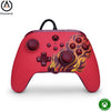 Powera advantage controller met kabel voor de xbox series x|s - rood vuur (rood, xbox series x|s, xbox one, pc)