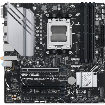 Asus prime b650m-a wifi ii socket am5 moederbord (zwart, raid, 2,5gb-lan, wlan, bt, sound, µatx)