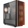 Sharkoon rebel c70g rgb midi tower behuizing (zwart houtkleur | 2x usb-a | 1x usb-c | rgb | tempered glass)