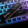 Kingston fury beast 16 gb ddr4-3600 (2x 8 gb) werkgeheugen (zwart, kf436c17bbk2 16, xmp 2.0)