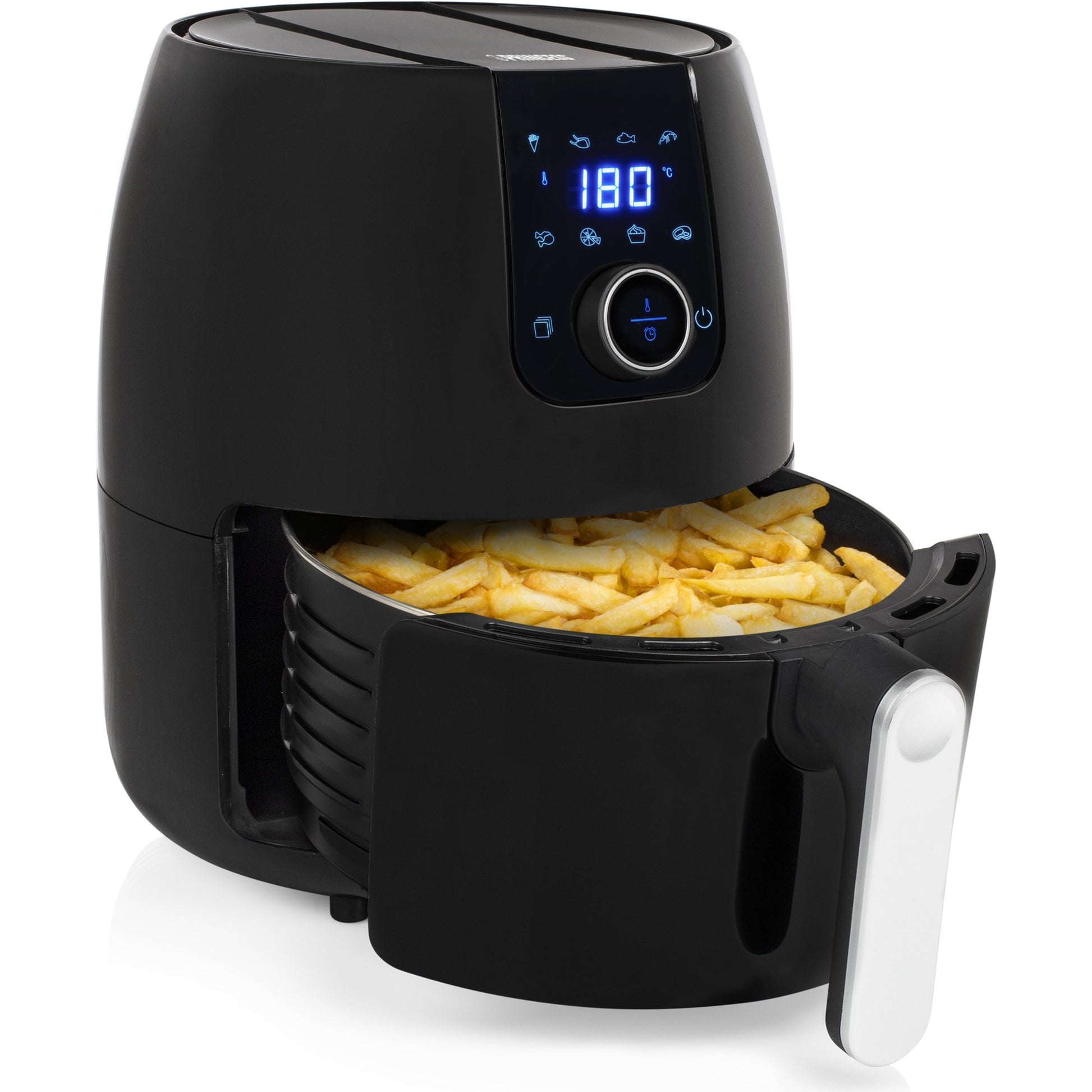 Princess 182025 aerofryer xxl heteluchtfriteuse (zwart zilver, 4,5 liter)