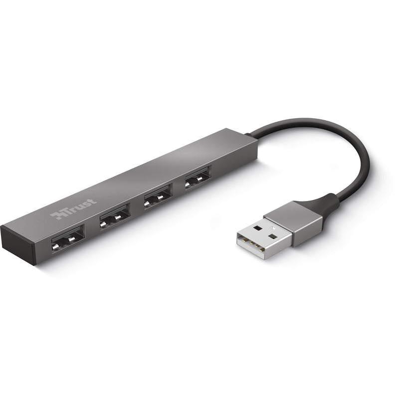 Trust halyx aluminium 4-port mini usb hub usb-hub (aluminium)