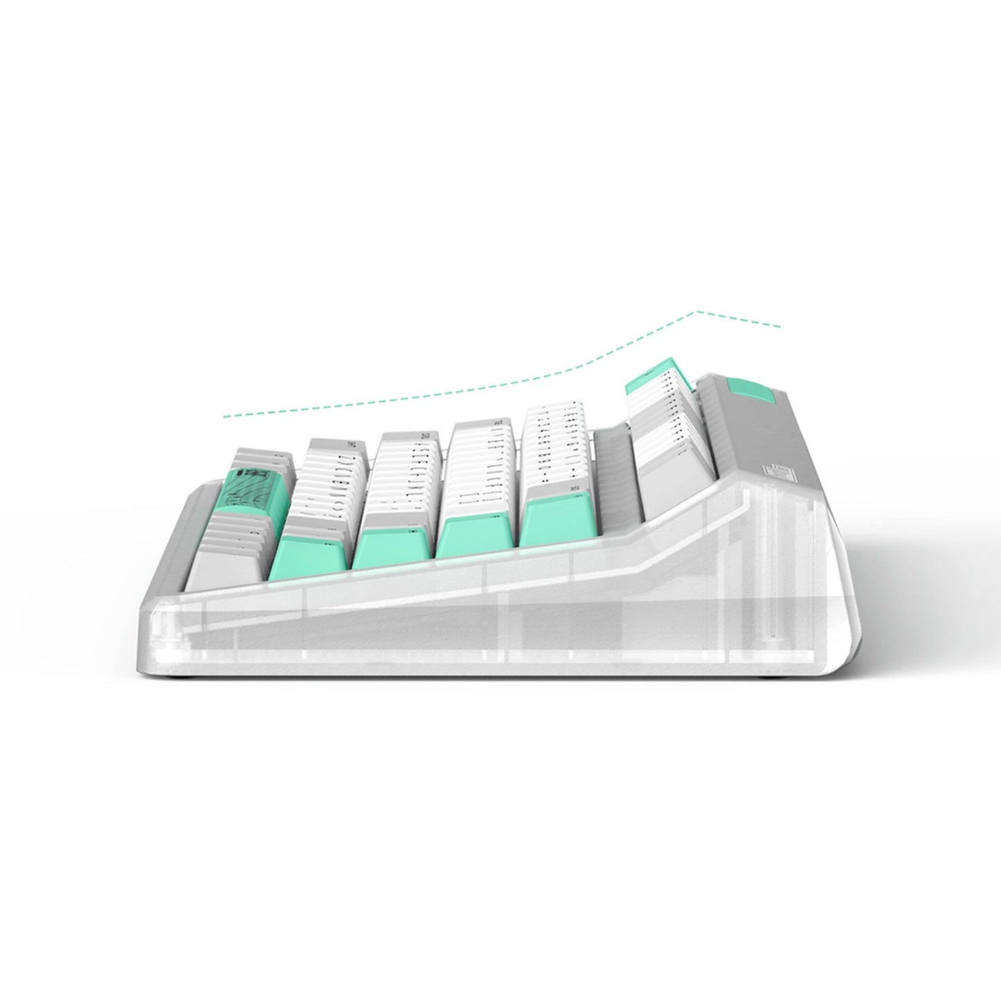 Iqunix og80 wormhole wireless mechanical keyboard (grijs, us lay-out (qwerty), cherry mx brown, 80% (tkl), rgb leds, hot-swappable, pbt, 2.4ghz | bluetooth 5.1 | usb-c)