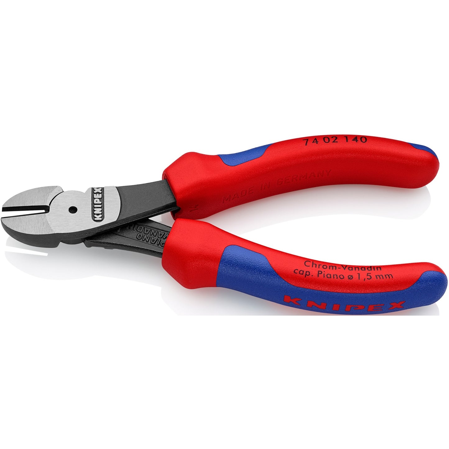 Knipex kracht-zijsnijtang 74 02 140 kniptang (rood)