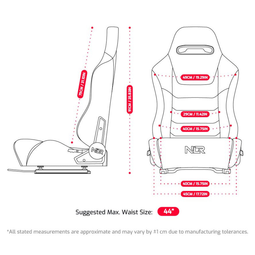 Next level racing ers3 haptic feedback sim racing seat racestoel (zwart)