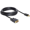 Delock displayport > dvi 24+1 adapter (zwart, 5 meter)