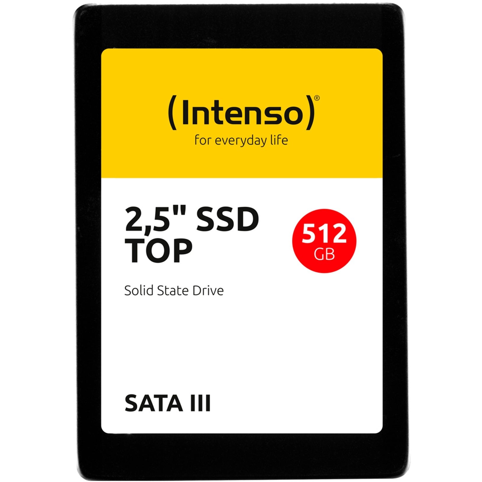 Intenso top performance, 512 gb ssd (zwart, 3812450, sata 600, bulk)