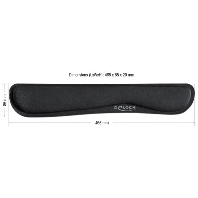 Delock wrist rest for keybord laptop polssteun (zwart)