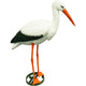 Ubbink ooievaar waterornament