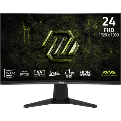 Msi mag 245c x24 23.6 curved gaming monitor (zwart, 2x hdmi, displayport, 240 hz)