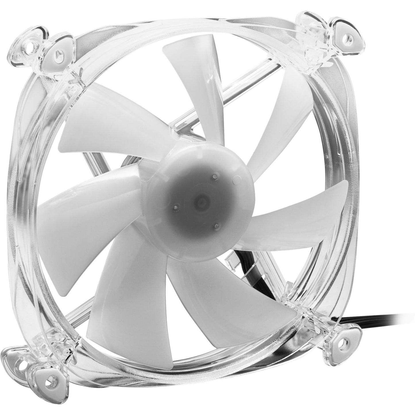 Sharkoon shark disc pwm rgb case fan (transparant, 120 x 120 x 25 mm)