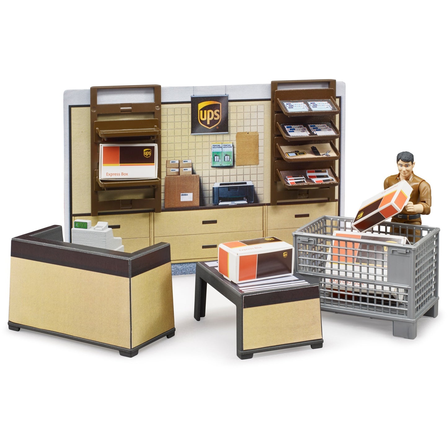Bruder bworld ups parcel shop speelfiguur (62250)