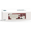8bitdo retro mechanical keyboard fami edition, gaming toetsenbord (beige rood, us lay-out, kailh box white, bluetooth low energy, wireless 2.4g, usb)