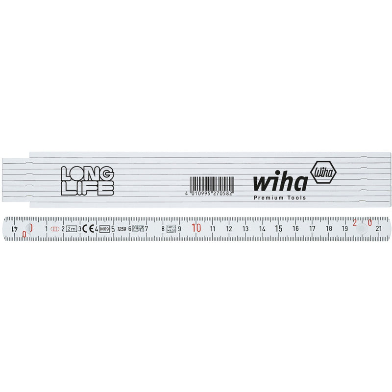 Wiha duimstok longlife 2 m meetlat (wit)