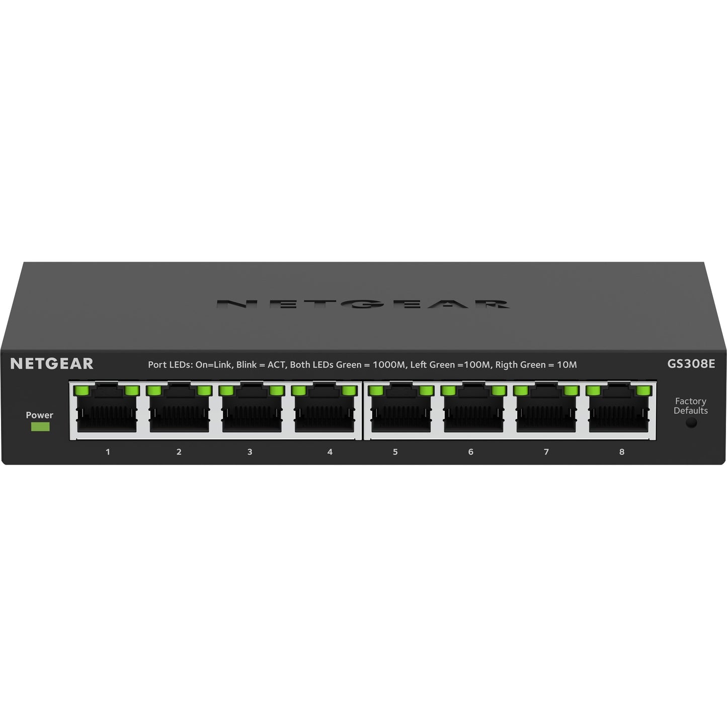 Netgear 8-poorts gigabit ethernet plus-switch (gs308ev4) (zwart)