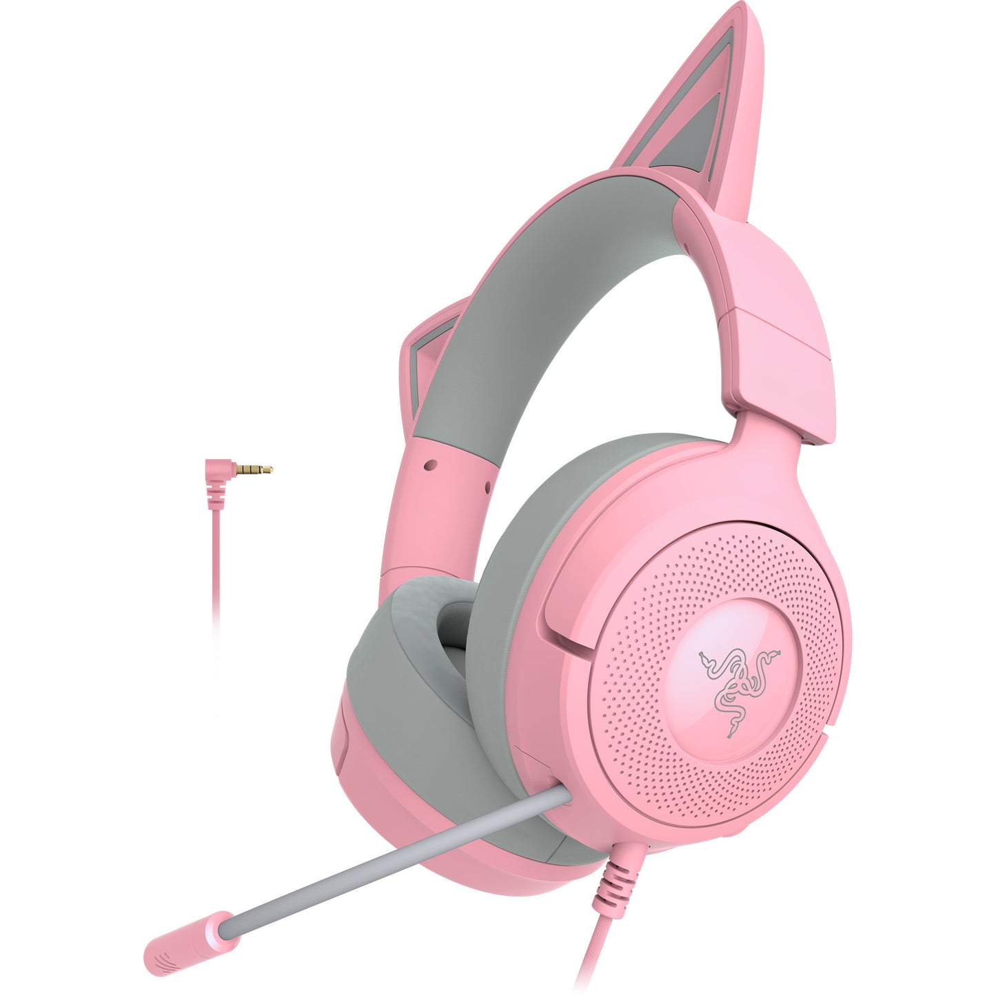 Razer kraken kitty v3 x quartz over-ear gaming headset (roze grijs)