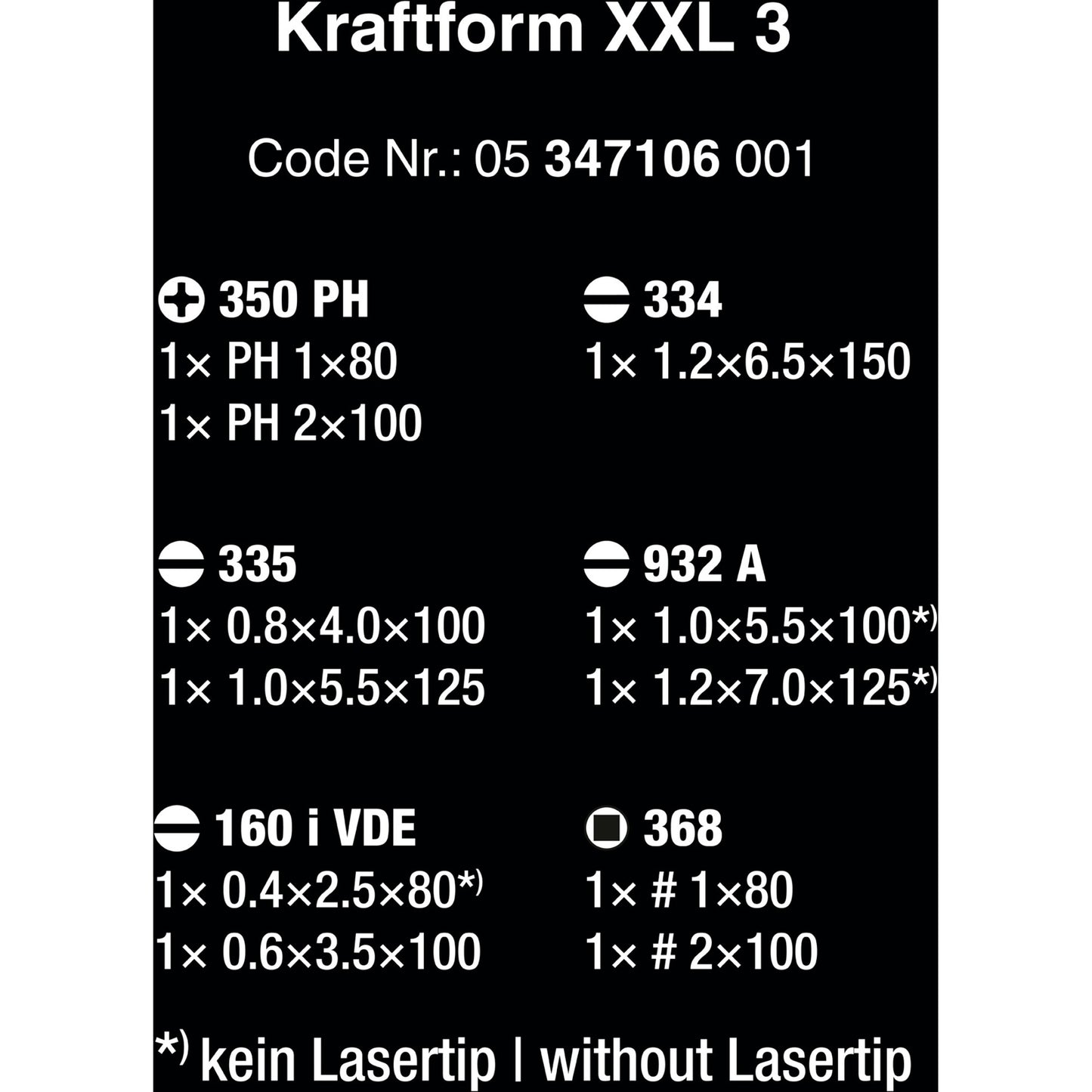 Wera kraftform xxl 3 schroevendraaier (11-delig)
