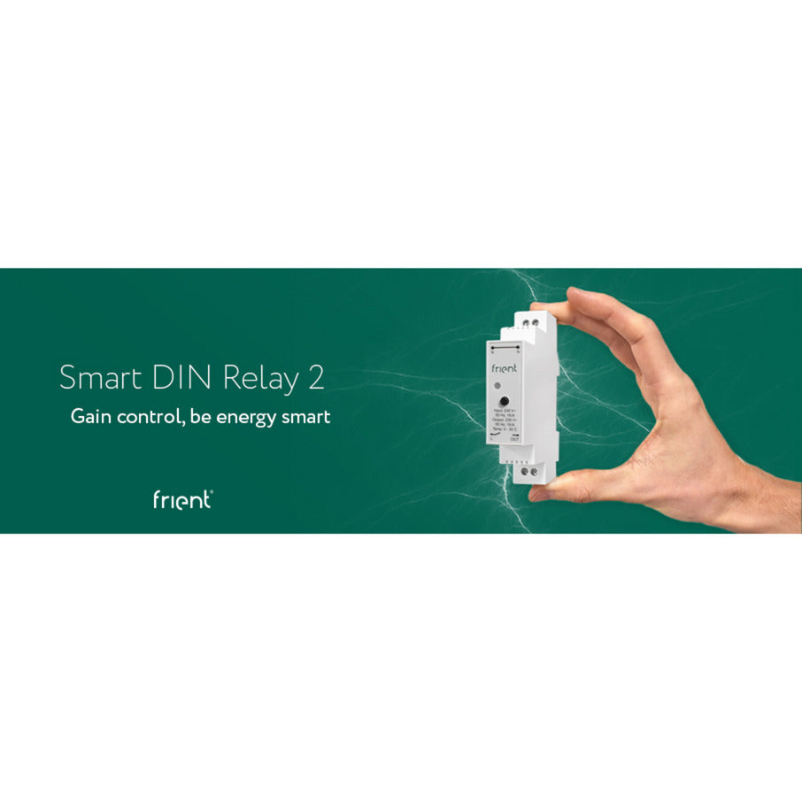 Frient smart din relay relais (lichtgrijs, zigbee)