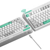 Iqunix og80 wormhole wireless mechanical keyboard (grijs, us lay-out (qwerty), cherry mx brown, 80% (tkl), rgb leds, hot-swappable, pbt, 2.4ghz | bluetooth 5.1 | usb-c)