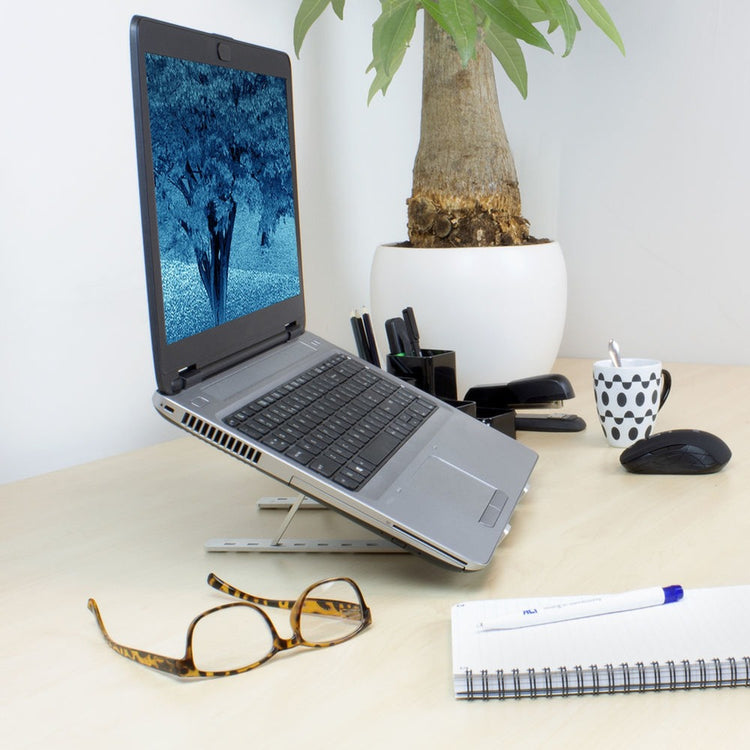 Act connectivity laptopstandaard aluminium, opvouwbaar (aluminium, hoogte verstelbaar in 7 standen)