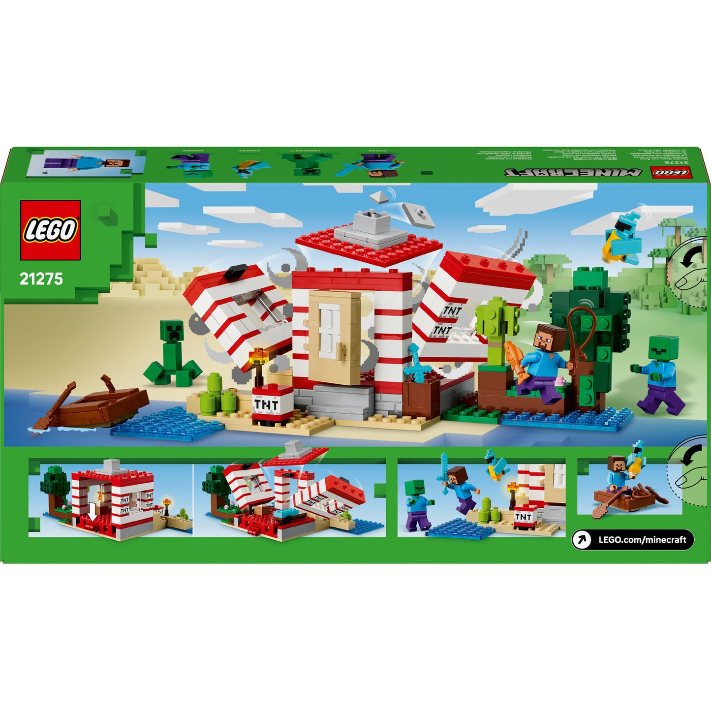 Lego ® minecraft® het tnt junglehuis, videogameset - 21275