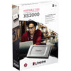 Kingston xs2000 portable 2 tb externe ssd (zilver zwart, sxs2000 2000g, usb-c 3.2 (20 gbit s))