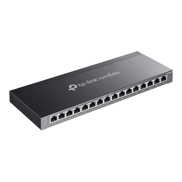 Tp-link omada sg2016p 16-poort gigabit smart switch (zwart, 8x poe+)