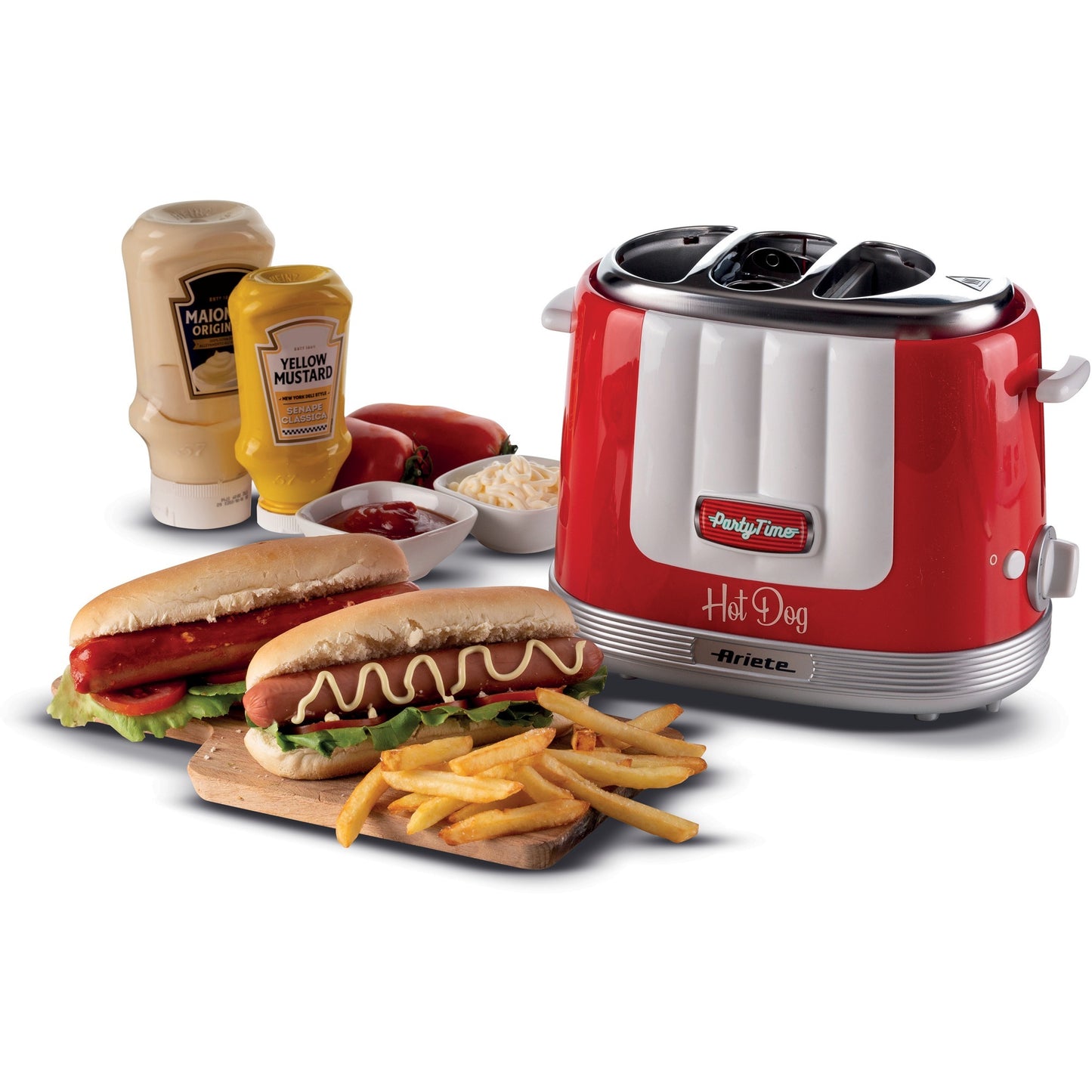 Ariete party time hotdogmaker 0206 00 hot dog maker (rood wit)