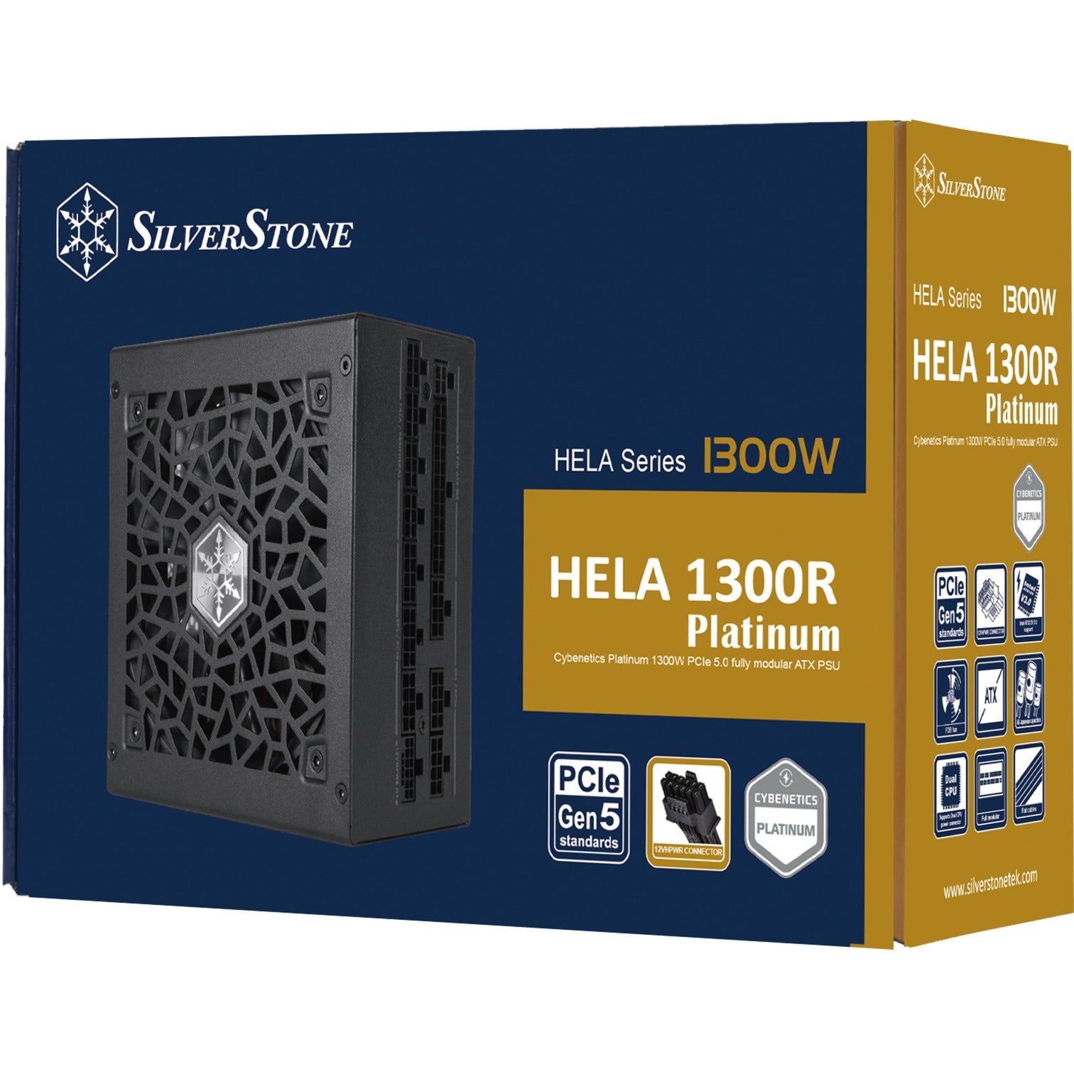 Silverstone hela 1300r platinum, modulaire 1300 watt voeding (zwart, 8x pcie)