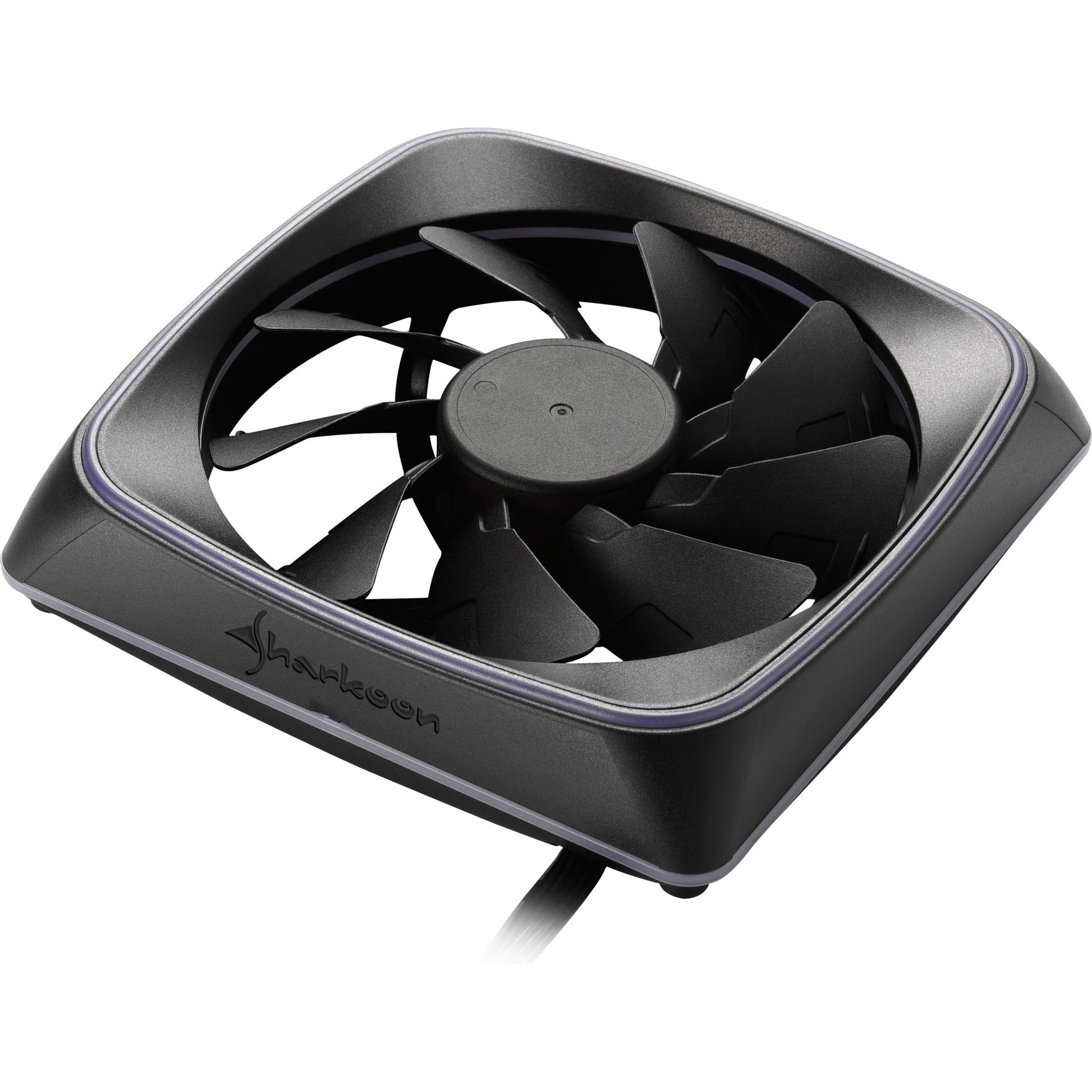 Sharkoon rgb shark lights case fan (zwart, 120 x 120 x 25 mm)