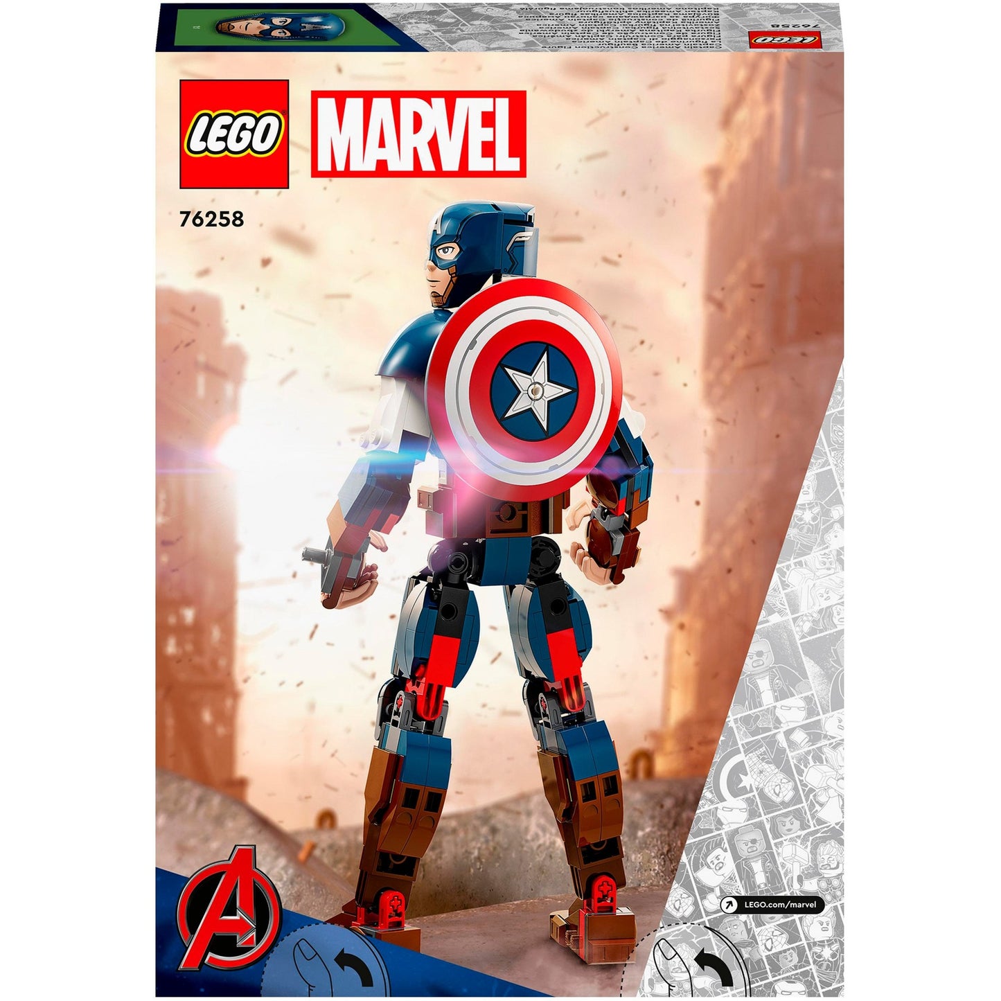 Lego super heroes 76258 captain america bouwfiguur