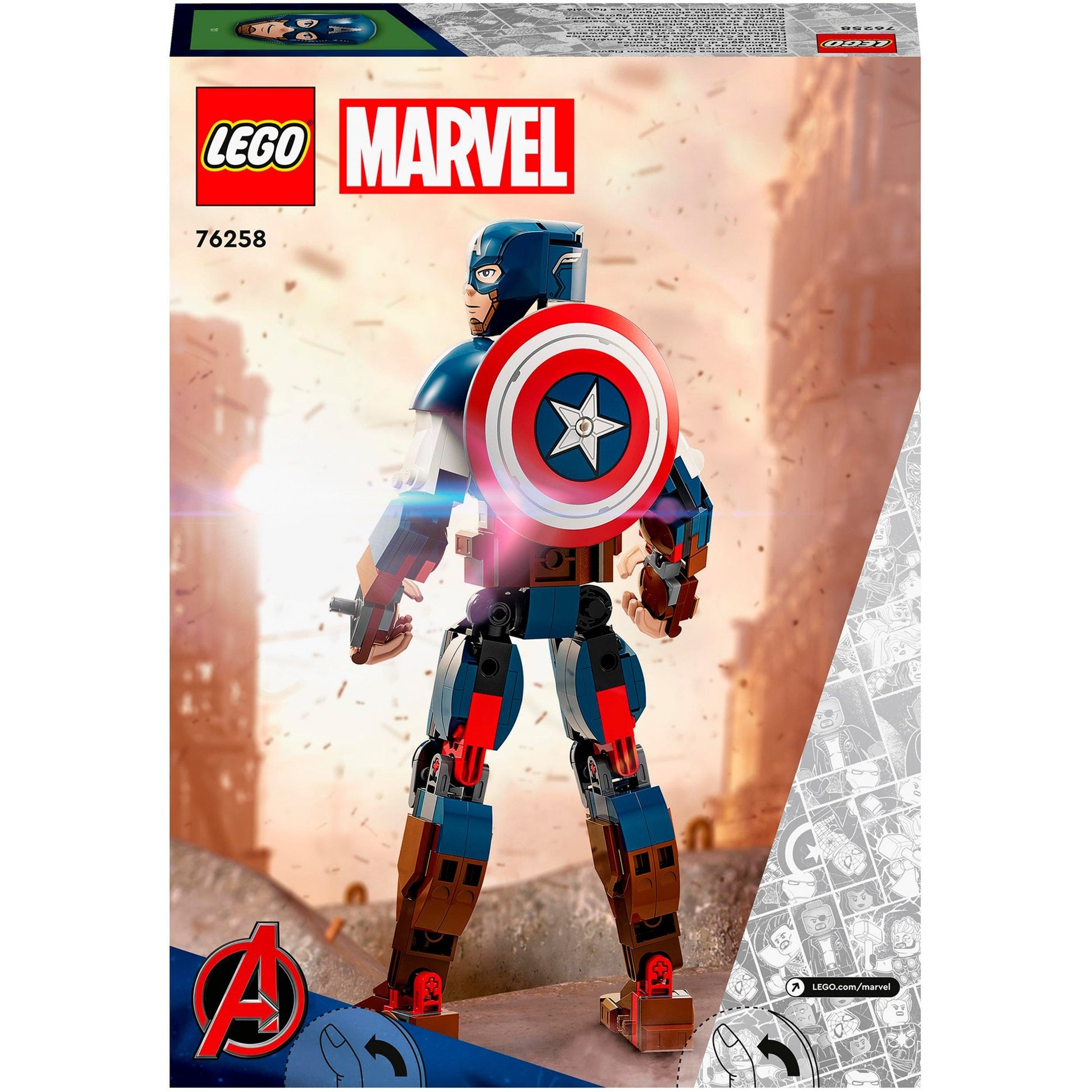 Lego super heroes 76258 captain america bouwfiguur