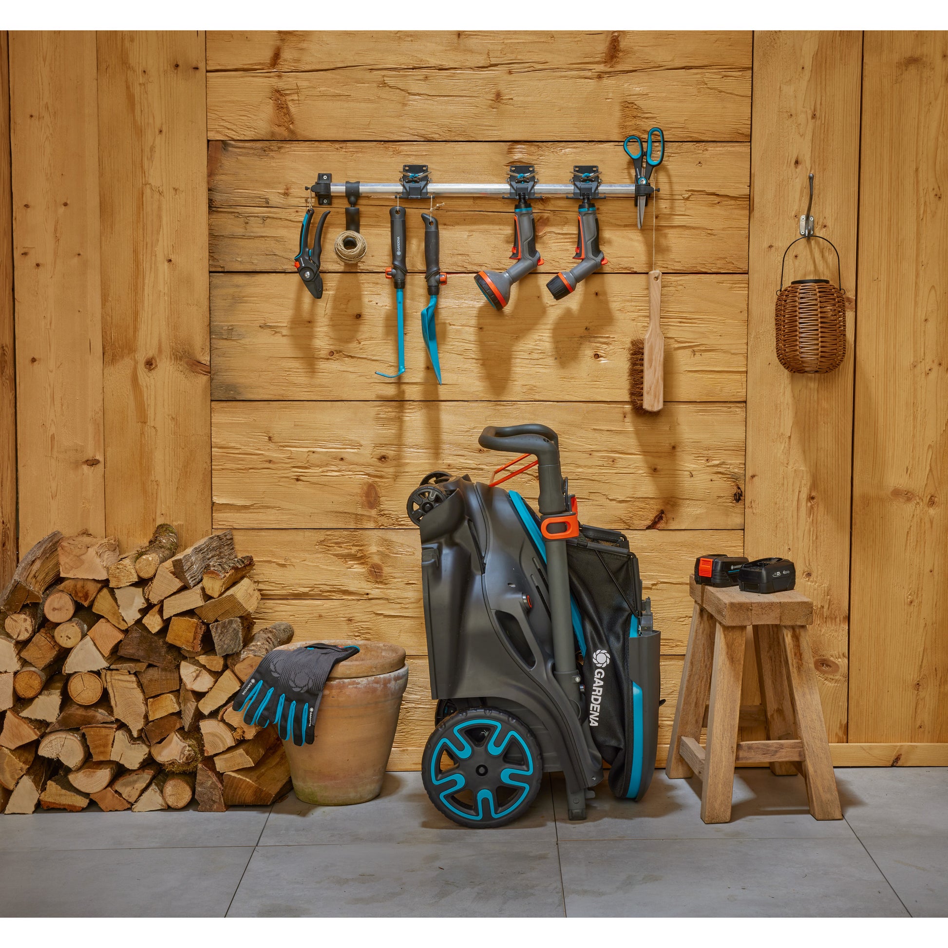 Gardena grasmaaier powermax duo 46 36v (zwart grijs, accu en lader niet inbegrepen)