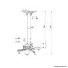 Neomounts cl25-540wh1 beamer plafondbeugel plafondhouder (wit)