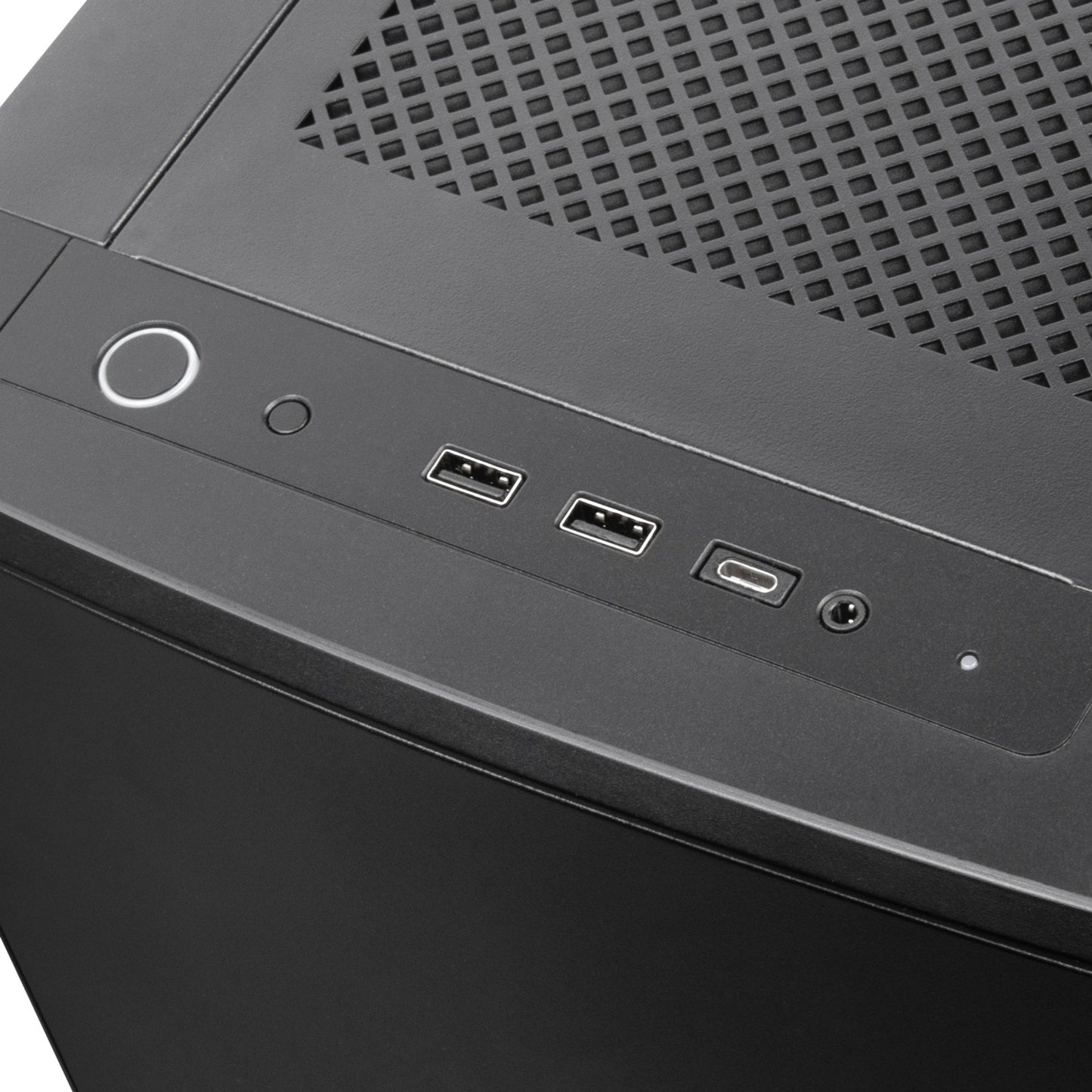 Silverstone seta q1 midi tower behuizing (zwart | 2x usb-a | 1x usb-c)