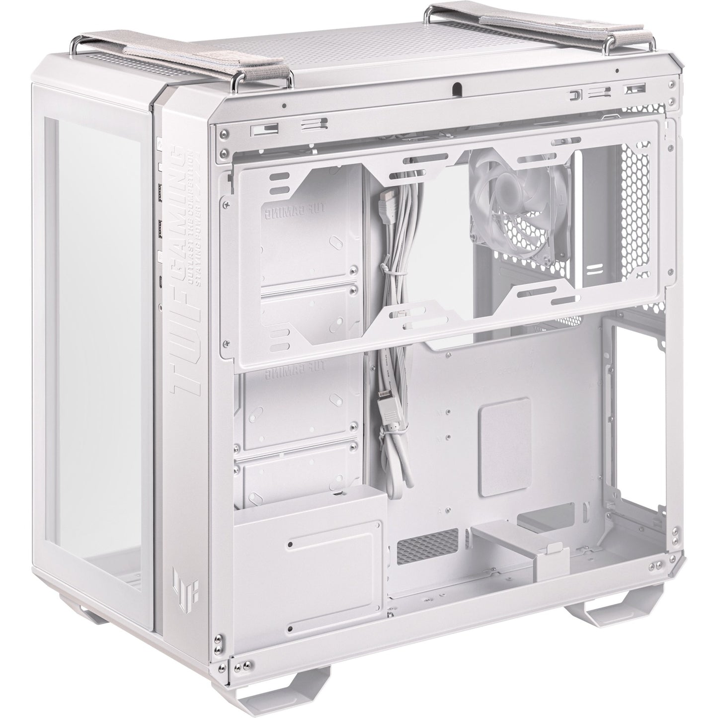 Asus tuf gaming gt502 plus midi tower behuizing (wit | 2x usb-a | 1x usb-c | tempered glass)