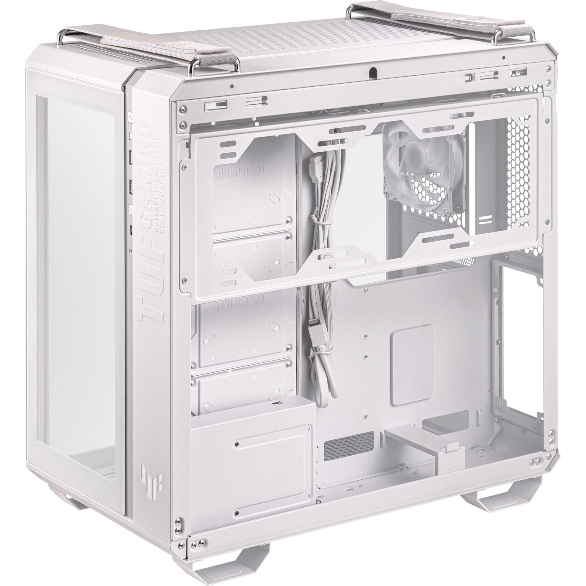 Asus tuf gaming gt502 plus midi tower behuizing (wit | 2x usb-a | 1x usb-c | tempered glass)