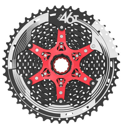 Sunrace Cassette 10 speed CS-MX3 11-46T zwart rood